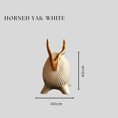 Horned yak-White