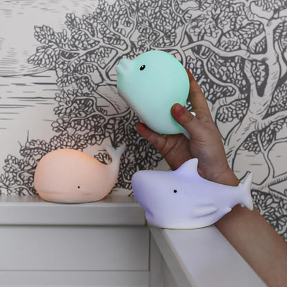 Cute Ocean Nursery Silicone Night Light 7 Color Changing |Whale|Shark|Octopus|Dolphin|Turtle|Duck| (Pack of 6)