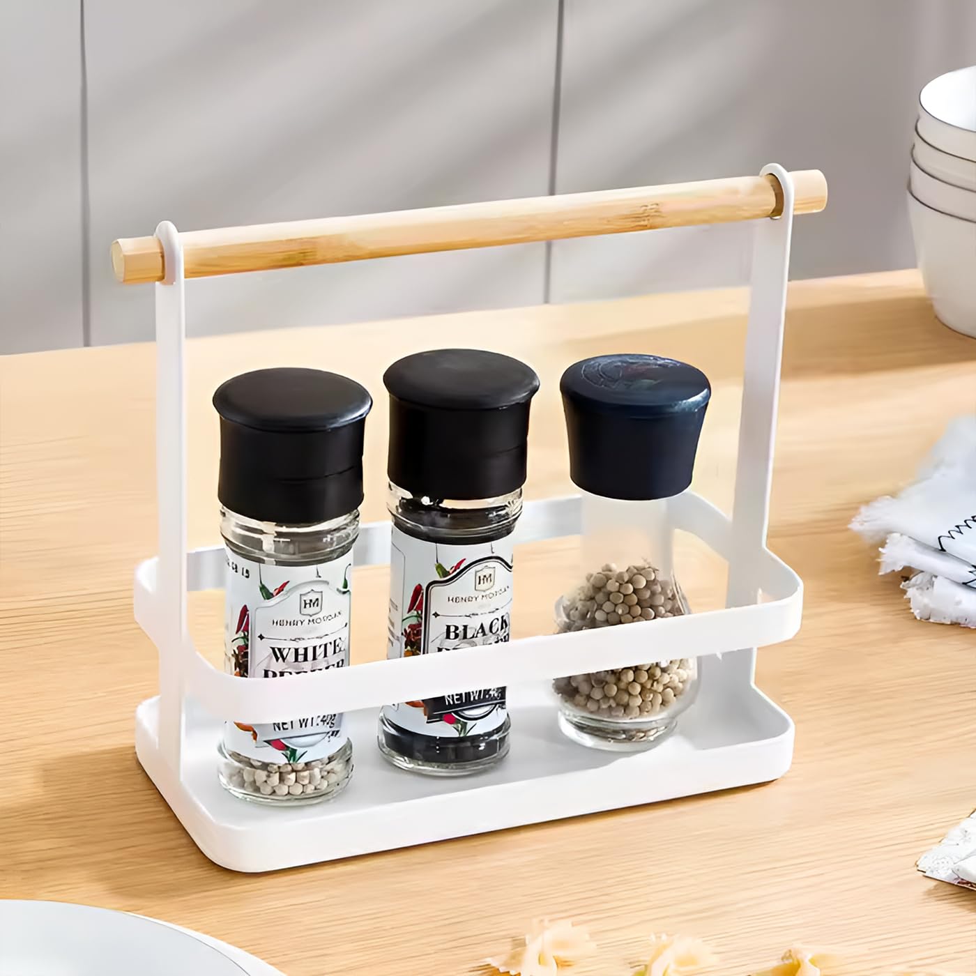 Metal Spice Rack for Kitchen Storage Counter Top Organizer | MultiPurpose Bathroom and Kitchen Storage Organizer Rack