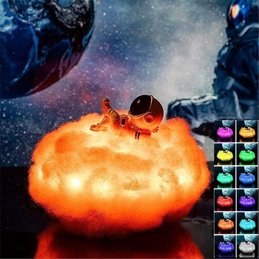 Colourful Cloud Astronaut Light - Led Cloud Fluffy Lamp, Night Light