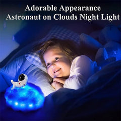 Colourful Cloud Astronaut Light - Led Cloud Fluffy Lamp, Night Light