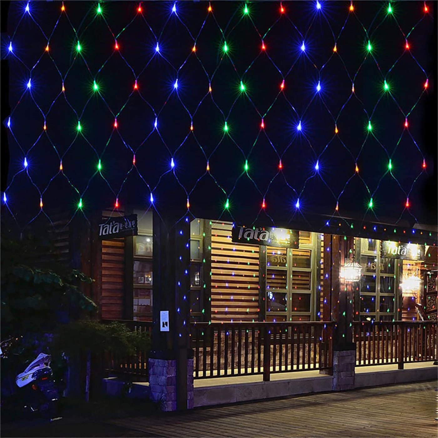 DecorTwist Net/Mesh Fountain Rice Light for Wall Decor| Home Decoration| Diwali Item| Christmas Item| Indoor & Outdoor Decoration Item| | Festival Item | 3 MTR |192 LED Bulb (Multi)