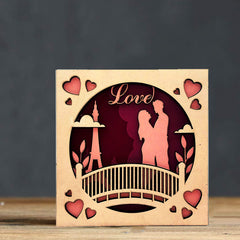 Valentine Couple Wooden Showpiece