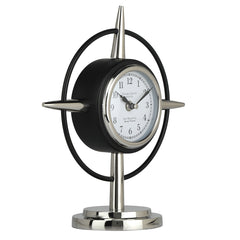 Radiant Disc Silver Clock