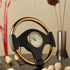 Wheel Steel Clock Gold Clock