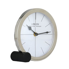 Langston Silver Table Clock