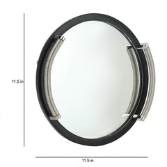Allie Mirror Tray Black Silver Medium Size