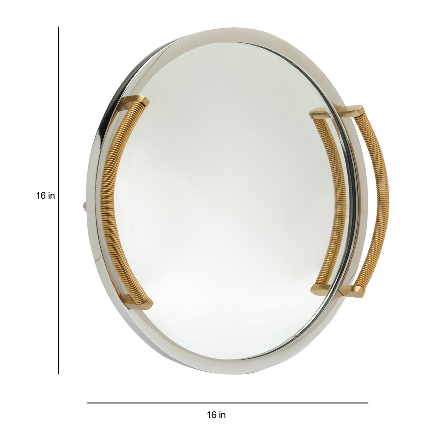 Allie Mirror Tray Gold Silver Large Size