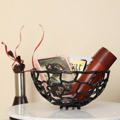 Entwined Basket set of 3 in Black Colour