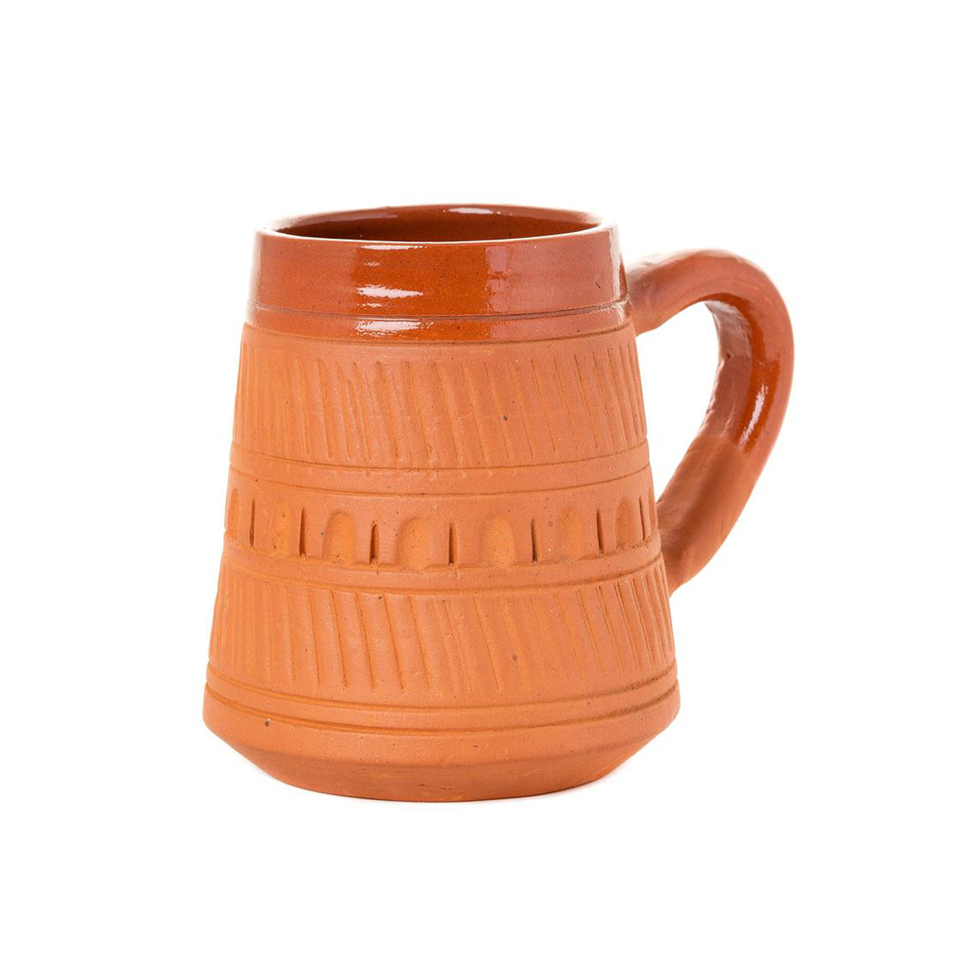 Terracotta Plain Coffee Mug Curved