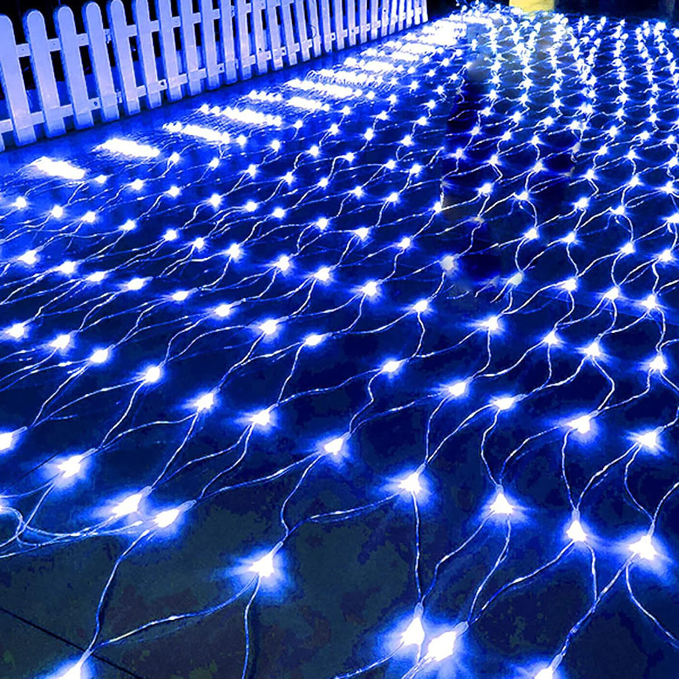 DecorTwist Net/Mesh Fountain Rice Light for Wall Decor| Home Decoration| Diwali Item| Christmas Item| Indoor & Outdoor Decoration Item| | Festival Item | 3 MTR |192 LED Bulb (Blue)