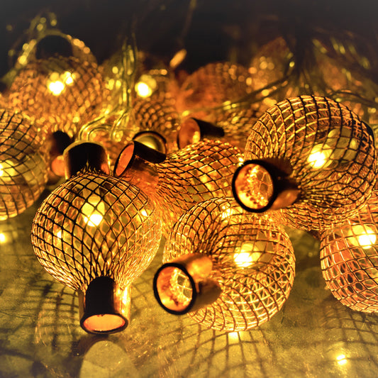 DecorTwist LED Matel Rice Light for Home and Office Decor| Indoor & Outdoor Decorative Lights|Diwali |Wedding | Diwali | Wedding | 3.18 MTR (Rose Gold Toffee)