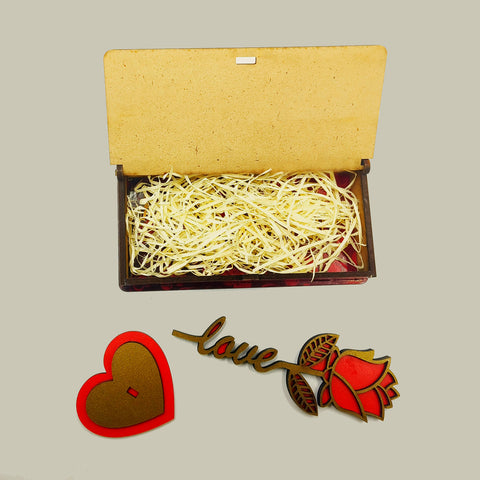 Valentine Wooden Rose Box