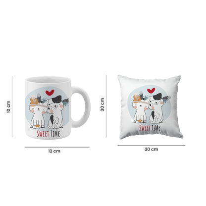 Set of 2 Printed Cushion And Mug Special Unique Birthday, Wedding, Anniversary Gifts