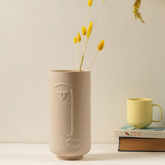 Desert Farmhouse Vase Beige and White Set of 7