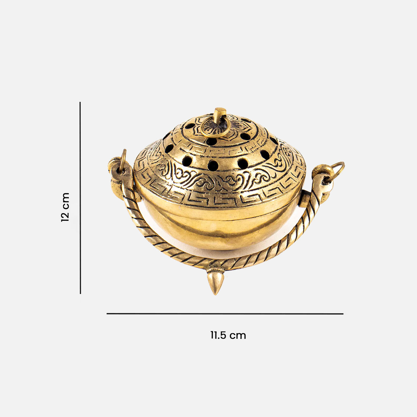 Brass Small DhoopDani & Incense Burner with Handle