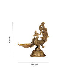 Brass Exotic Peacock Single Wick Diya