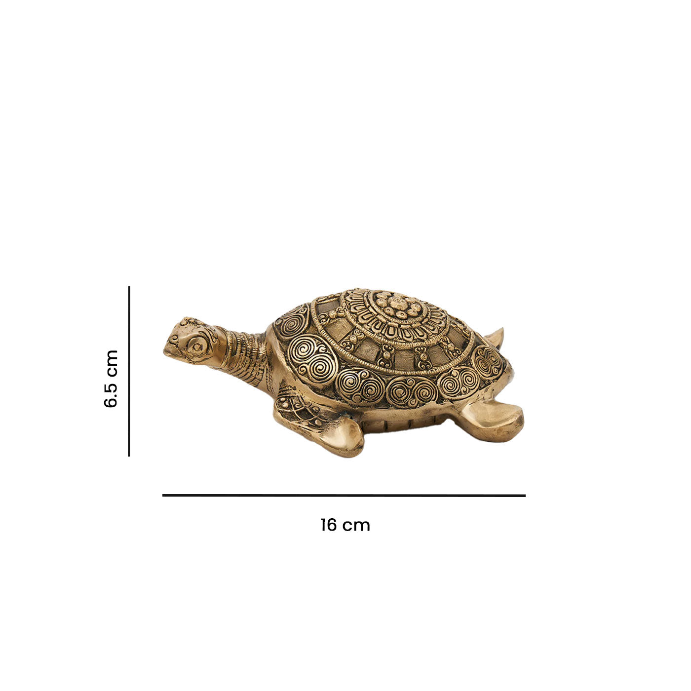 Vastu Decor -Big Brass Tortoise Showpiece for Good Luck, Long Life and Career