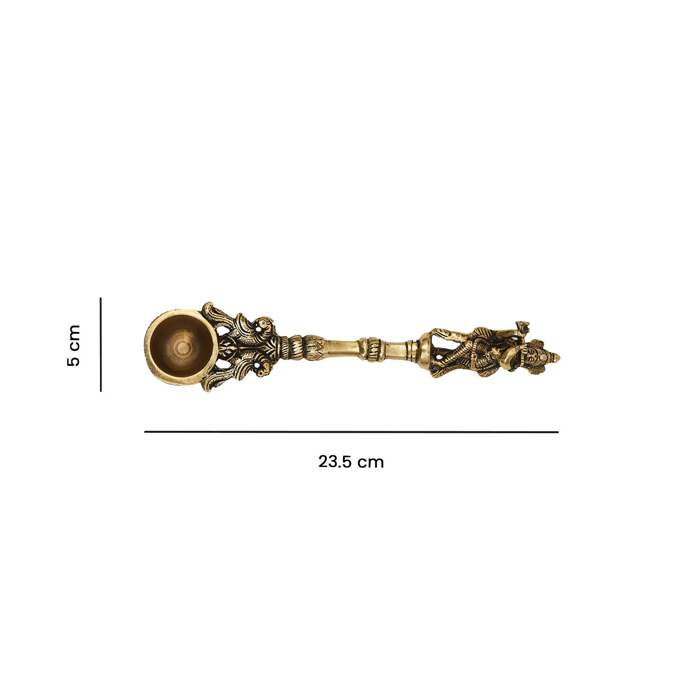 Brass Handcrafted Krishna Aarti Spoon