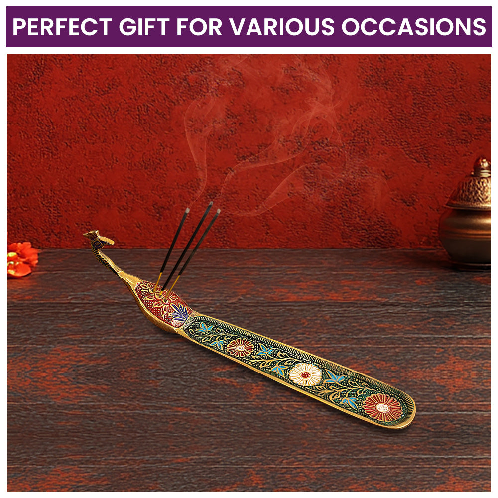 Brass Peacock Incense Stick Holder