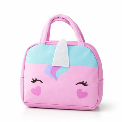 DecorTwist® Kids Insulated Lunch Bag | Cute Cartoon Lunch Bag for School | Reusable Thermal Tiffin Bag for Boys & Girls