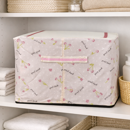 DecorTwist Cloth Storage Organiser Box with Zipper Window | Foldable Wardrobe Storage | Dustproof & Stackable