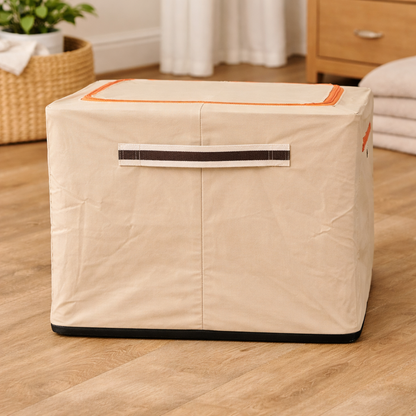 DecorTwist Cloth Storage Organiser Box with Zipper Window | Foldable Wardrobe Storage | Dustproof & Stackable