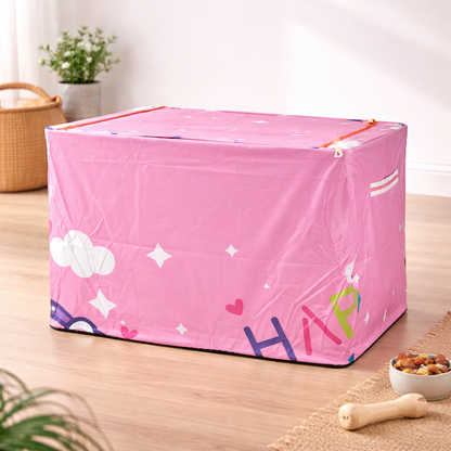 DecorTwist Cloth Storage Organiser Box with Zipper Window | Foldable Wardrobe Storage | Dustproof & Stackable