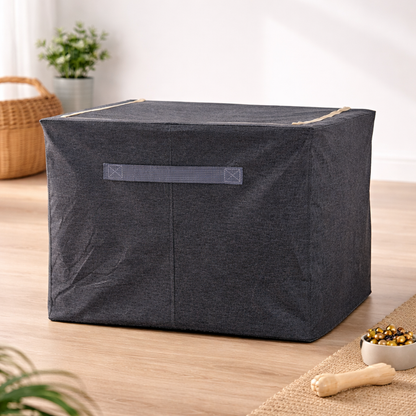 DecorTwist Cloth Storage Organiser Box with Zipper Window | Foldable Wardrobe Storage | Dustproof & Stackable