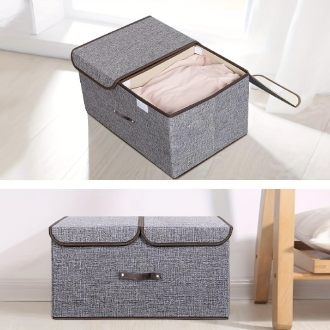 Wardrobe Closet Storage Box with Lid | Storage Baskets with Lid | Clothes Organizer Box | Cloth Storage Box