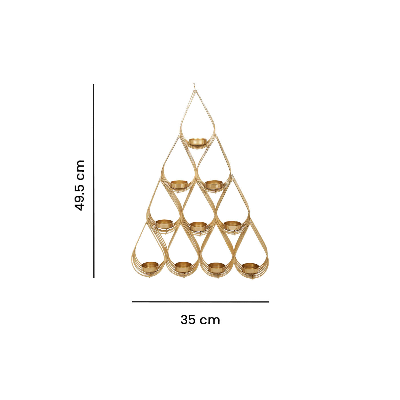 4 Tier Floral Tea Light Holder Hanging/ Table top