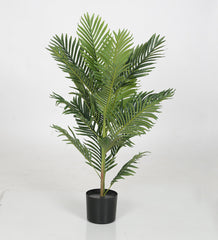 Beautiful Artificial Arick Plam Plant Basic Black Pot for Interior Decor/Home Decor/Office Decor (90 cm Tall, Green)