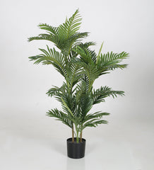 Artificial Golden Areca Palm Plants | Tree for Home Decoration | Living Room | Office Big/Medium Size with Pot (120 cm Tall, Green)