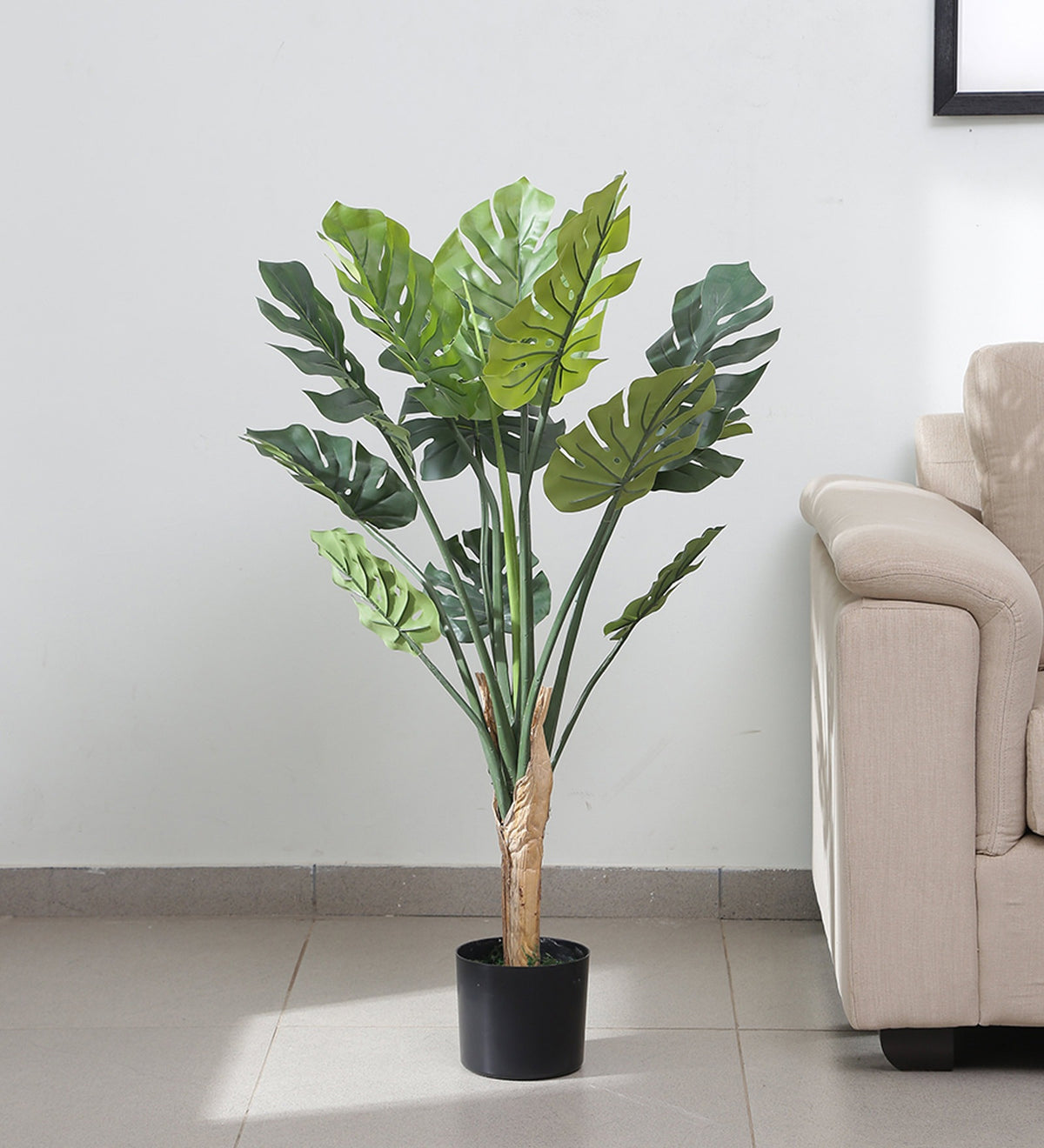 Beautiful Artificial Monstera Plant With Pot for Interior Decor/Home Decor/Office Decor (110 cm Tall, Green)