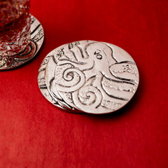 Silver Octa Coasters for Dining Table