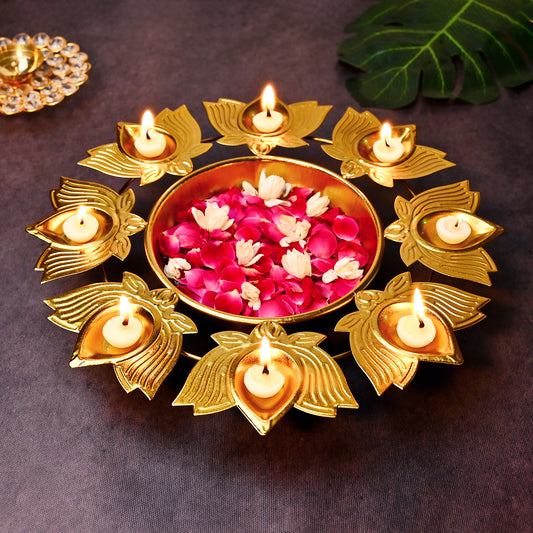 LOTUS DIYA  Urli for Home ,Office ,Festive Decor