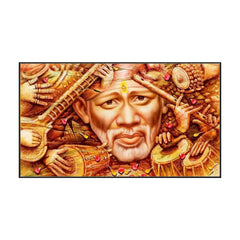 This Sai Baba Spiritual wall hanging is high definition picture photo prints on canvas