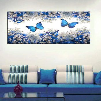 Butterfly in my garden canvas wall painting