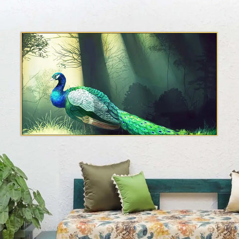 Morni - beautiful peacock Vastu canvas wall painting – DecorTwist