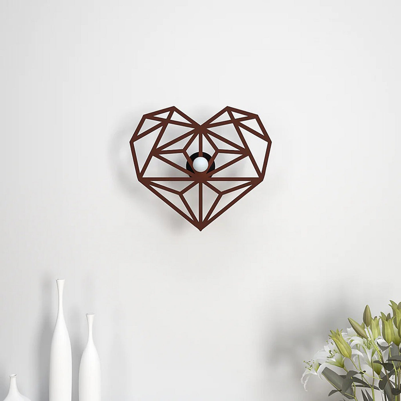 Heart / Dil Shadow Lamp For Home / Office Wall decor