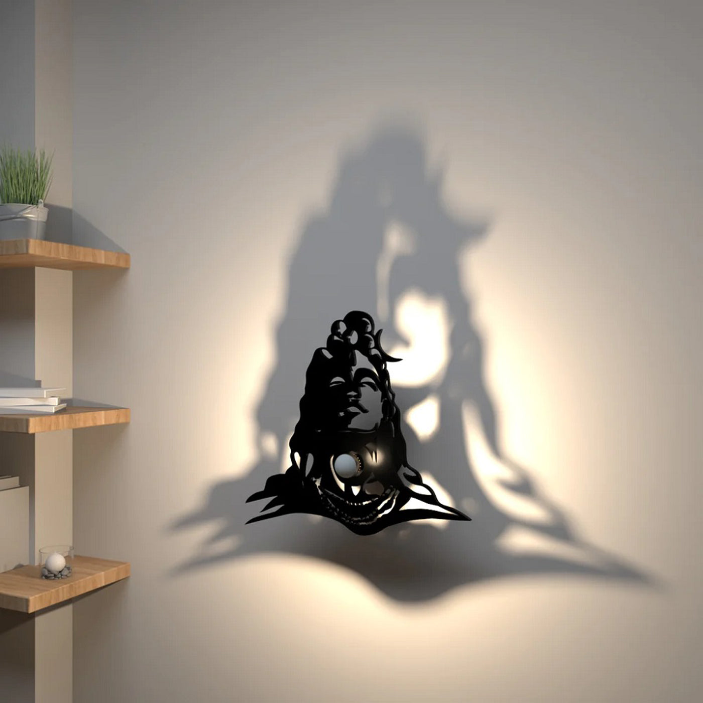 Adi Yogi design Shadow Lamp for Home / Office wall decor
