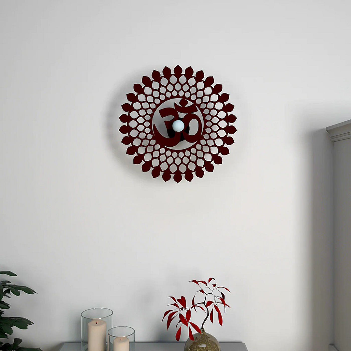 OM Mandala Design Shadow lamp for Home / Office wall decor