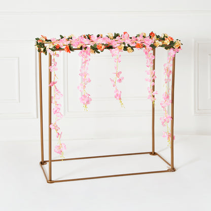 Square Mandap Backdrop Stand for Decoration Christmas, Ganpati Sthapna Laxmi Ganesh Diwali ,Varalakshmi Pooja Festival Decoration Home Decor photo