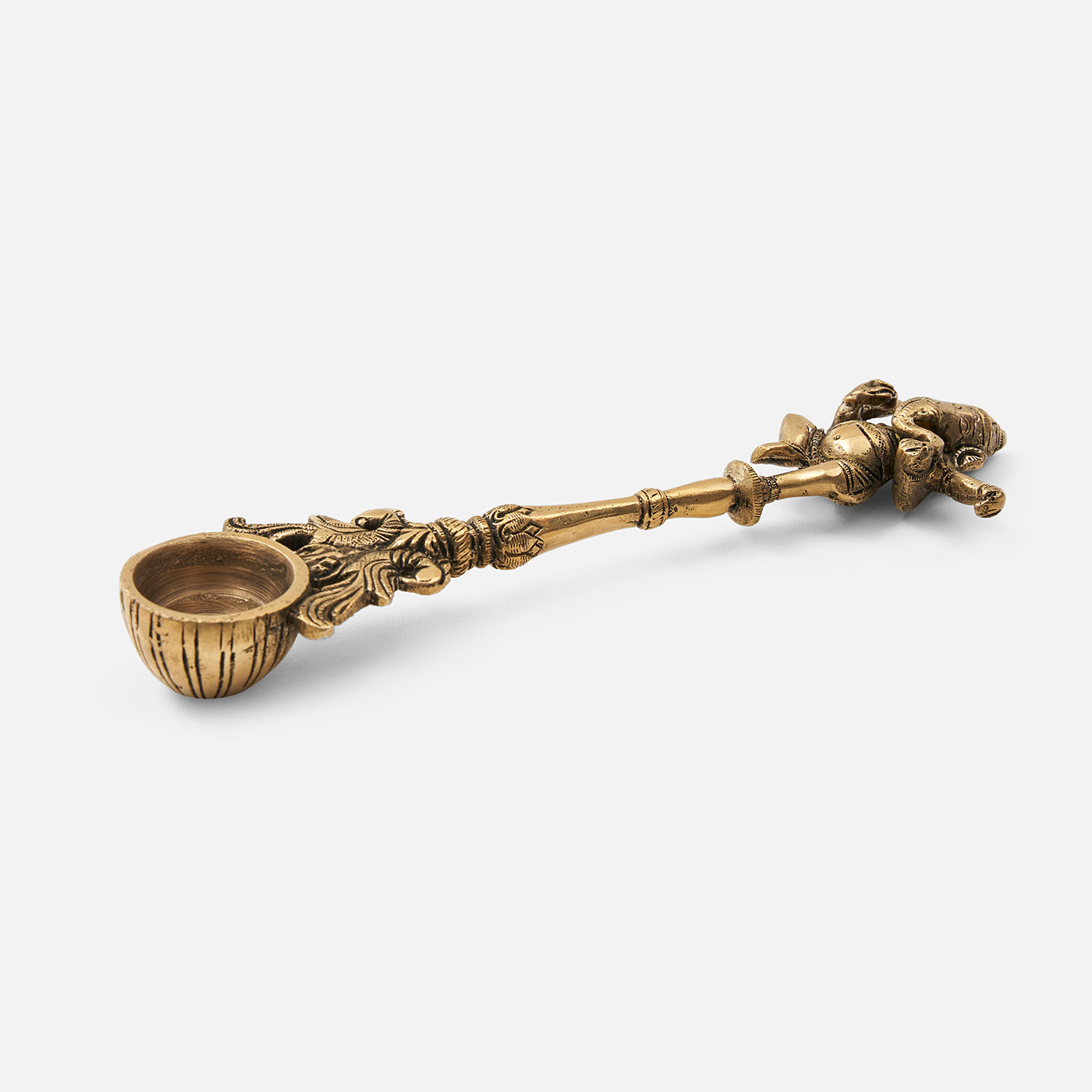 Brass Ganesha Pooja Spoon