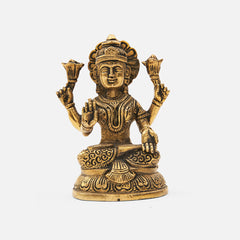 Brass Superfine Ganesh And Lakshmi Idol Set