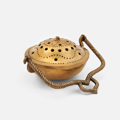 Brass Dhoop Dani & Incense Burner with Handle