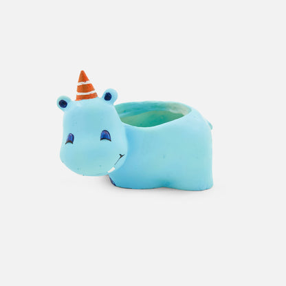 Blue Hippo Succulent Planter For Home Garden Office Desktop