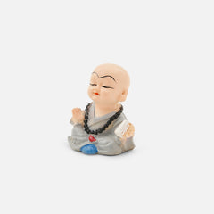 Artistic Resin Buddha Monk Statue Set - Perfect for Home Decor, Car Dashboard, and Thoughtful Gifting