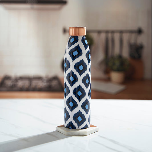 Copper Water Bottle 950 ML Pure Copper Leak Proof Durable Rust Proof Non-Toxic and BPA Free Bottles for Yoga Gym Trekking Office Travel Home Water Bottle