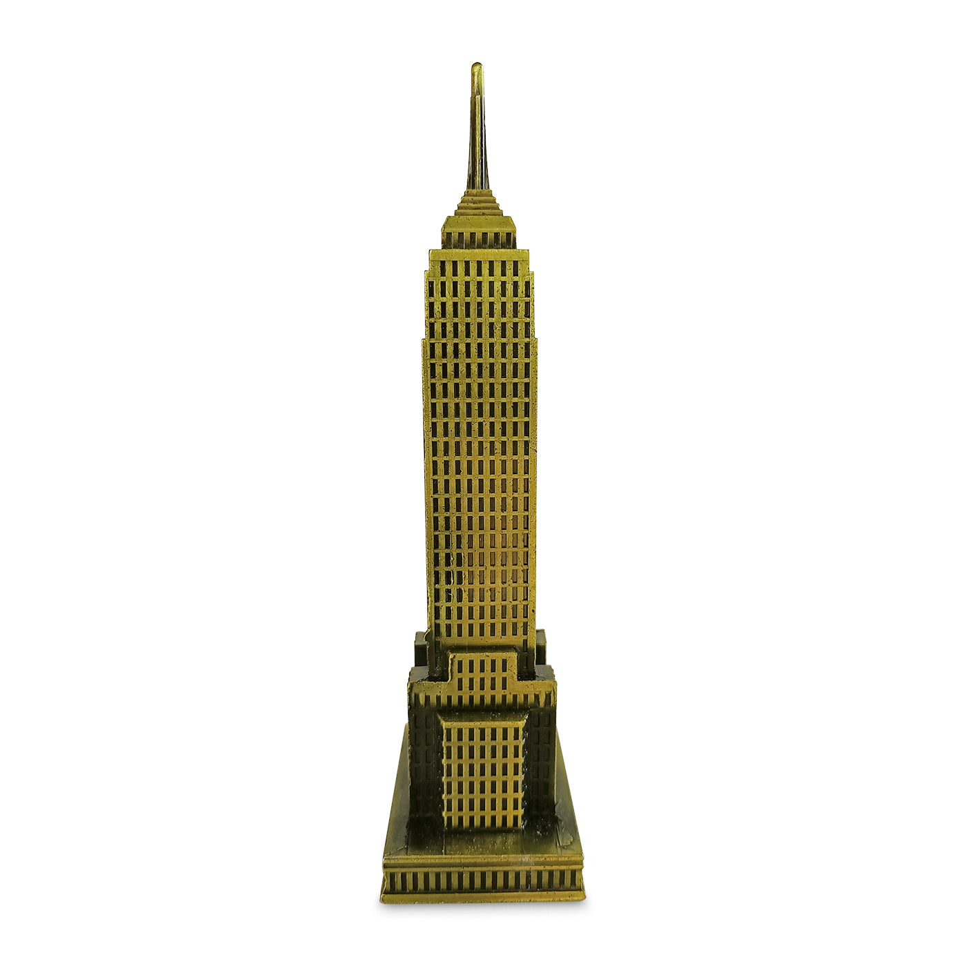 Metal New York City Empire State Building Statue Decorative Showpiece for Home Decor (Gold)